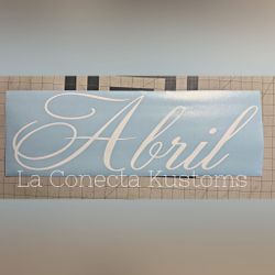 Custom last name vinyl sticker decals 