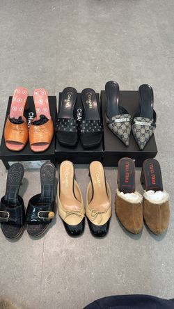 PICK UP TODAY-6 Pair Designer Heel Bundle Chanel Gucci Miu Miu