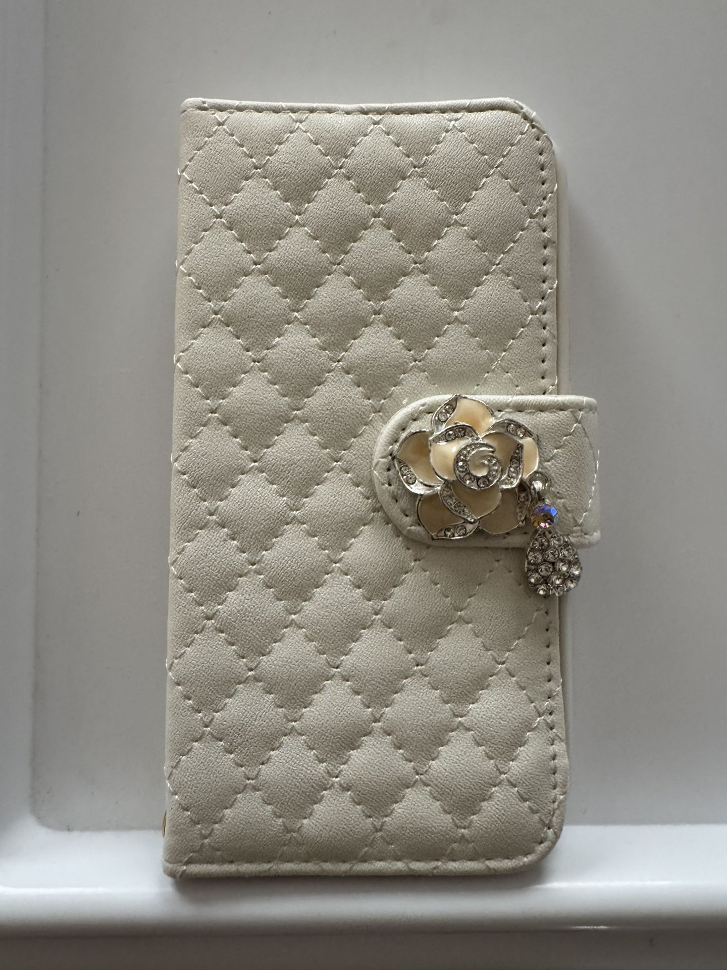 White Leather iPhone 10 Phone Case