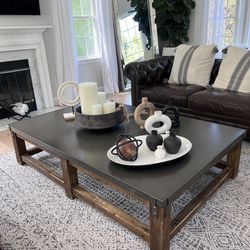 Restoration Hardware Coffee And Console Table 