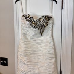 Super Fun Micro Mini Wedding Dress/Formal