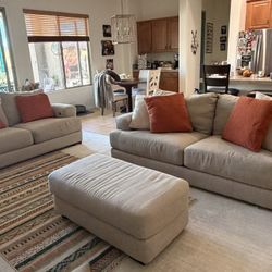 Sofa/ Loveseat/ Ottoman Beige