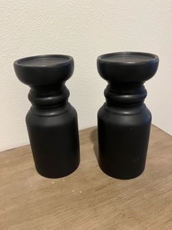 Set of ceramic candle holders $10