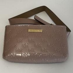 Michael Kors Logo Debossed Belt Wallet Waist Bag Size L/XL Pink