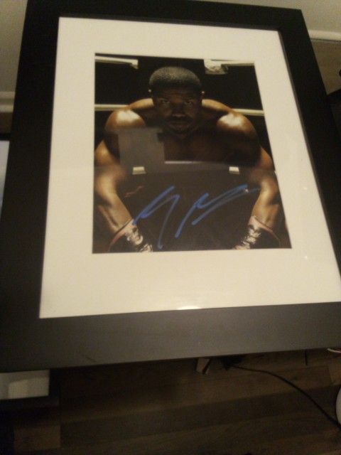 Michael B. Jordan. Signed And Framed Autograph Picture. With Framed ,Creed 3 . Poster