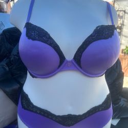 Victor’s Secret Bra 38c And Panty Xl Set 