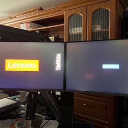 Two Lenovo creator extreme 27in Monitors 