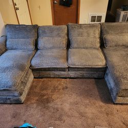 Free Gray Chenille Sectional