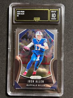 2019 Panini Prizm Josh Allen #3 GMA 10 Gem Mint Buffalo Bills