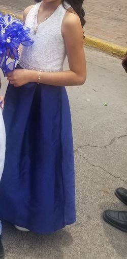 Girl blue dress