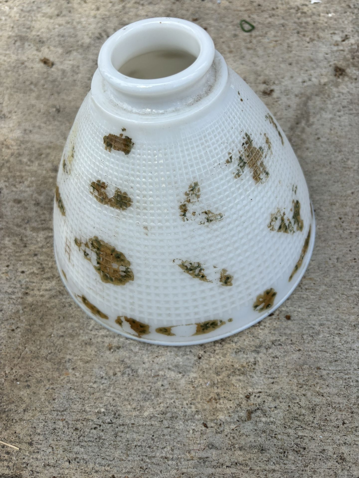 Old Antique Milk glass Light Shade