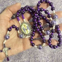 lent purple corded rosary inspired