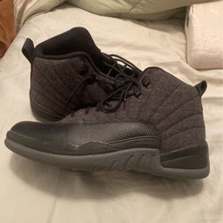 Jordan 12 Black And Grey Suede Size 10.5