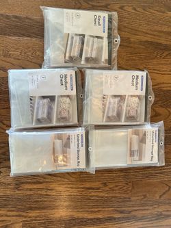 NEVER USED Container Store Storage Bags, Clear x 5