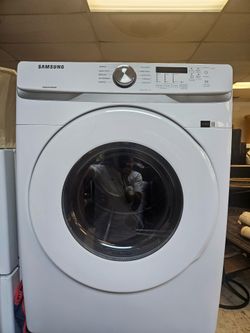 27 inch Samsung DVE45T6000W Front Load Electric Dryer 7.5 Cu. Ft., 10 Dryer Programs, Smart Care, Sensor Dry, Sanitize, Wrinkle Prevent -