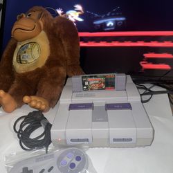 SUPER NINTENDO WITH DONKEY KONG READY TO PLUG N PLAY