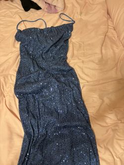 Navy formal Sequin Dress