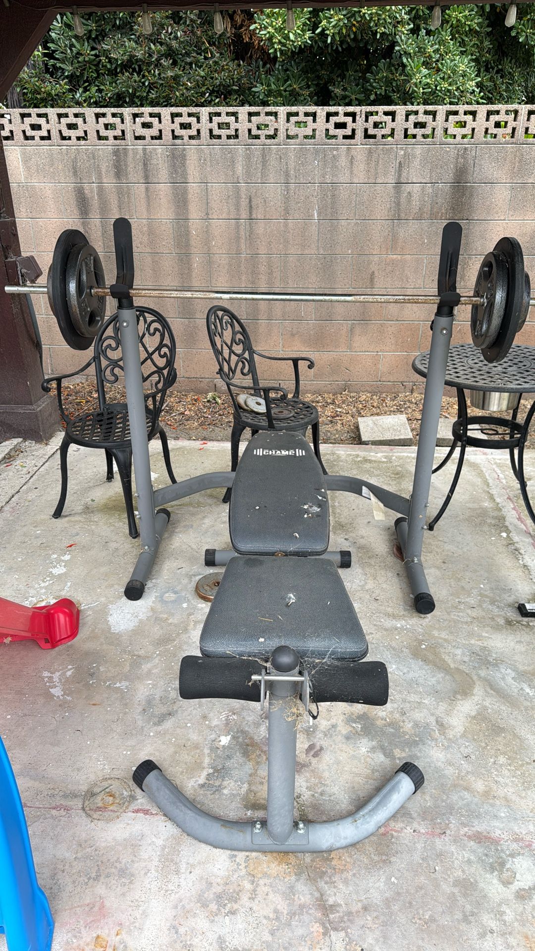Workout Bench With Weights - Standard Size