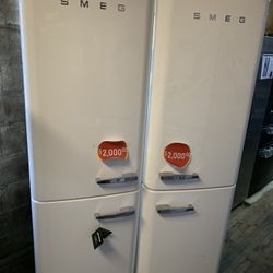 Smeg - 24” freestanding bottom mount refrigerator - $2,000 each one 
