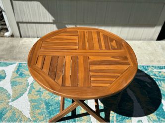 Teak outdoor bistro dining table