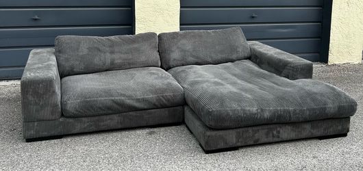 ! Can Deliver ! Corduroy Loveseat w/ Chaise