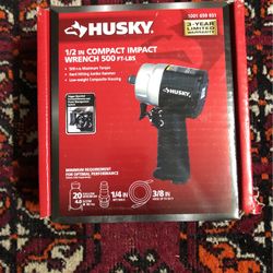 Husky H4435 1/2" Compact Pneumatic Air Impact Wrench 500 Ft-lbs 1001659931
