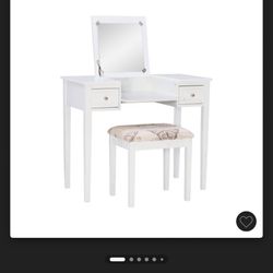 Small White Vanity Desk