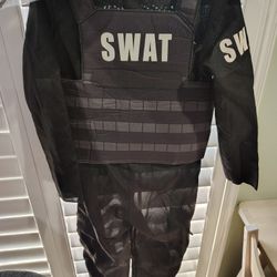 Swat Officer Kids Costume Size Large 10-12