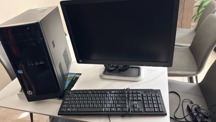 HP Desktop Computer Bundle with Monitor & Keyboard