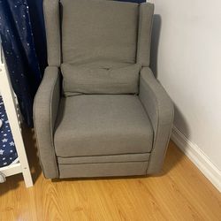 Grey Reclining Rocker Chair