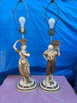 Pair of Vintage Figural Table Lamps