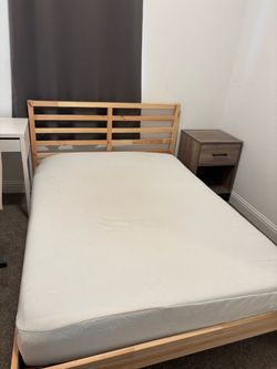 full size ikea bed and memory foam mattress