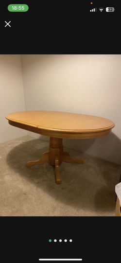 Wooden Extendable Table With 4 Chairs REAL WOOD