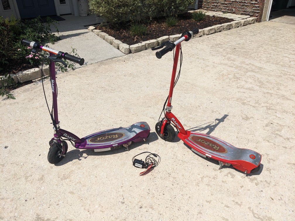 Two Razor Electric E100 Scooters $20 Each