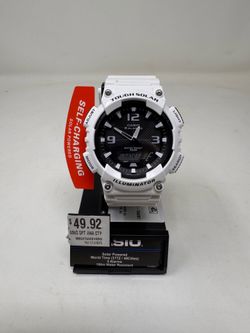 Casio Tough Solar Men's Wrist Watch  100 Meter Water Resistant White NEW