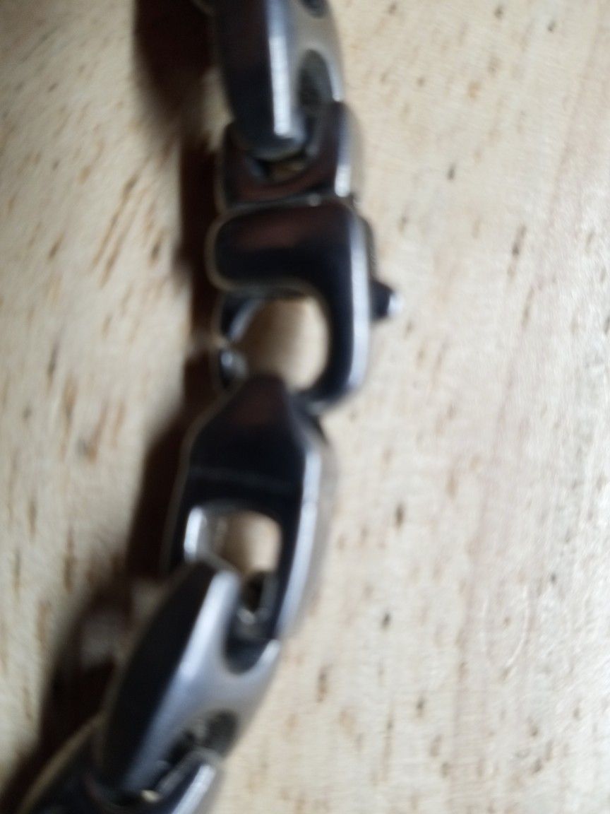 Mens 9" Silver Link Bracelet 