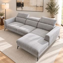 Brand New Modern Fabric Sofa w/ Chaise – ONLY 2 LEFT