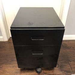 Black Rolling File Cabinet 