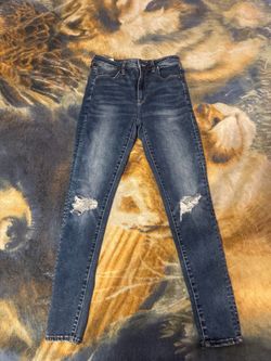 American Eagle Dark Wash Distressed Skinny Jeans
