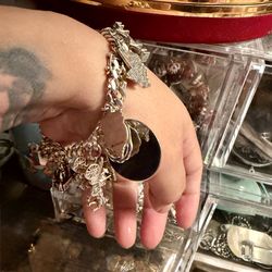 Vintage Sliver sterling Charm Bracelet