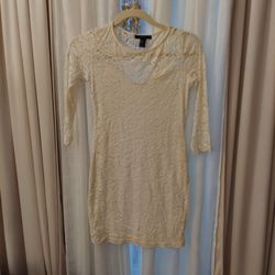 White Lace Mini Dress