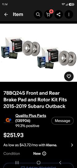 Brand New Front and Rear Brakes and Rotors