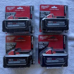 Milwaukee M18 Lithium High Output XC 8.0 Batteries 
