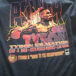Vintage Deadstock 90s Mike Tyson mathis boxing t-shirt 1995 POWER 2X