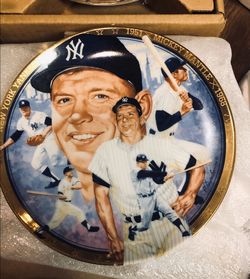 Mickey Mantle, Ceramic Plate (New York Yankees)
