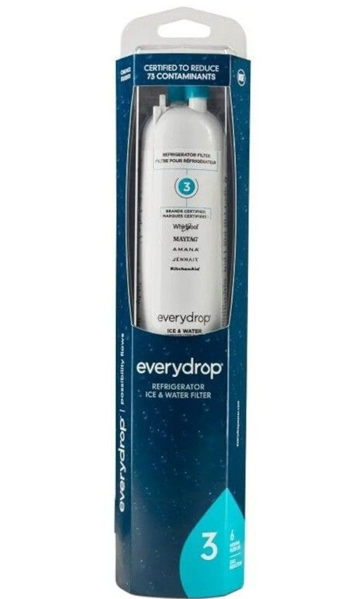 everydrop® by Whirlpool Ice and Water Refrigerator Filter 3, EDR3RXD1, Models P1WB2  & P1WB2L Single-Pack NEW!