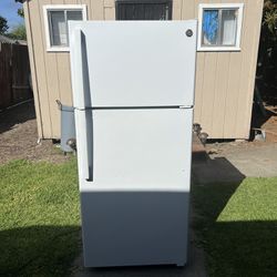 White GE Refrigerator 