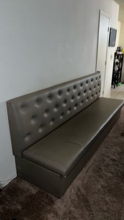 Tufted Faux Leather Bench / Daybed Sofa - Tan