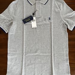 Polo Ralph Lauren Grey Short Sleeve Polo Shirt. Classic Fit 