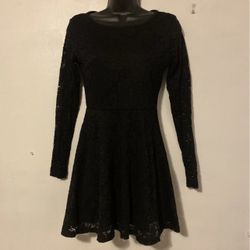 Forever 21 Black Lace Skater Dress